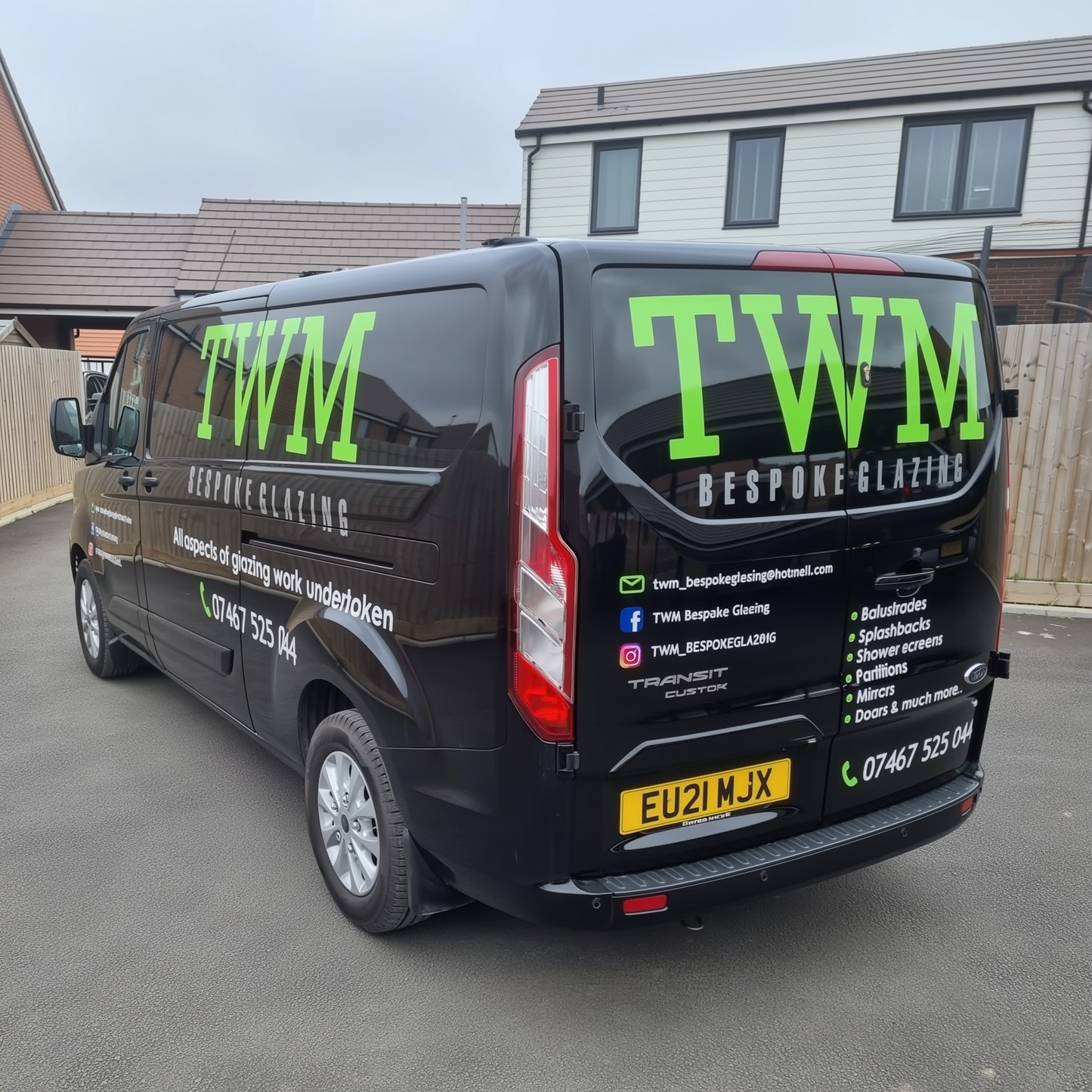 Vinyl van signs
